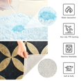 thumbnail image 3 of Yayeee Bath Rug for Bathroom Floor Non Slip Contour Fluffy Soft Absorbent Mat, 20"x24", Black Geometric, 3 of 7