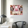 thumbnail image 3 of Awypu Pink Pig flowers Wall Art Farmhouse Pig Pictures Wall Decor God Says You Are Animal Canvas Prints Framed Modern painting Artwork for Bathroom Kitchen Bedroom Dining Room Office, 3 of 4