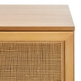 thumbnail image 4 of SAFAVIEH Zadie 2 Shelf Rattan Sideboard, Natural With Natural Rattan/Black Legs (54 in. W x 15 in. D x 33 in. H), 4 of 7
