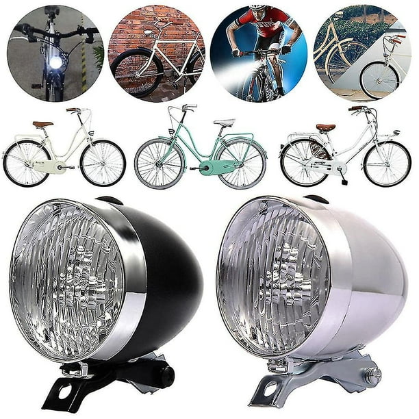 Lámpara de cabeza delantera de luz Retro para bicicleta, faro Led clásico Vintage