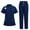1-dark blue, variant on Medical Scrub Set for Women, Modern V Neck Scrub Top & Jogger Pant with 8 Pockets Professionals Soft Stretch Medical Nursing Uniforms Set dark green XX-Large