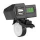 thumbnail image 3 of Carga de motocicleta,Cargador USB para motocicleta Cargador USB de doble puerto,Cargador de teléfono Moto Cargador USB Voltímetro,Adaptador de corriente Cargador Instalación de manija verde, 3 of 9