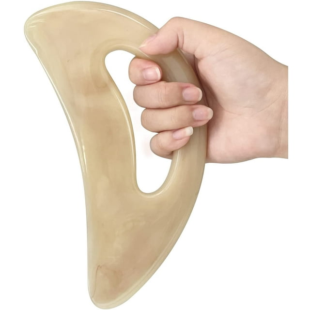 AICNLY Large gua sha Massage Tool, Lymphatic Drainage Massager,Muscle Scraping Massage Tools,Body Sculpting Anti Cellulite Tools for Man and Women (Bone)