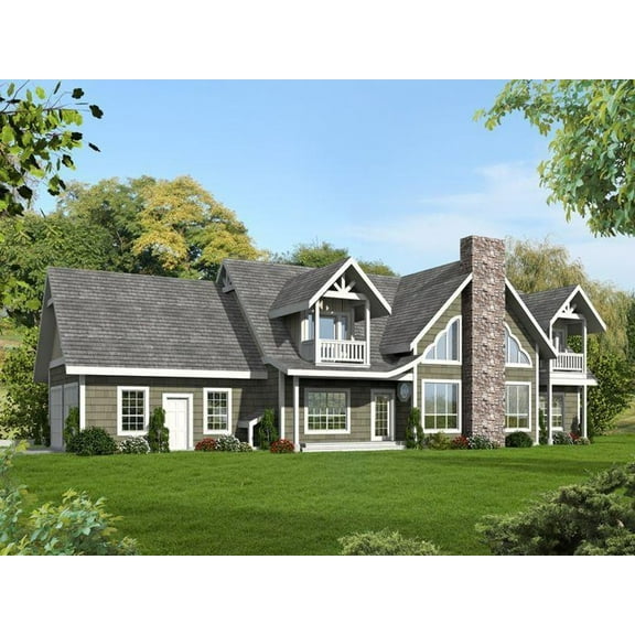 001-3584: Northwest Craftsman 6 Bed, 4 Bath Luxury Home Plan, 5039 Sq Ft: Full Blueprints with License to Build by Home Plan Marketplace - Lesuto