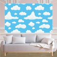 thumbnail image 3 of Blue Sky White Clouds Backdrop Cartoon Kids Birthday Party Decorations Boys Newborn Baby Shower Birthday Party Banner Photo Photo Props 70.8 x 43.3 inch, 3 of 9