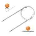 thumbnail image 3 of Uxcell Circular Knitting Needles Needles Stainless Steel for Knitting 2 Count Grey US 9/5.5mm x 47.24 inch (120cm), 3 of 6