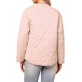 thumbnail image 3 of Chaquetas acolchadas de botón INSPIRE CHIC para mujeres, chaqueta ligera de plumas, abrigo casual de moda de invierno con bolsillos, XS gris rosa, 3 of 6