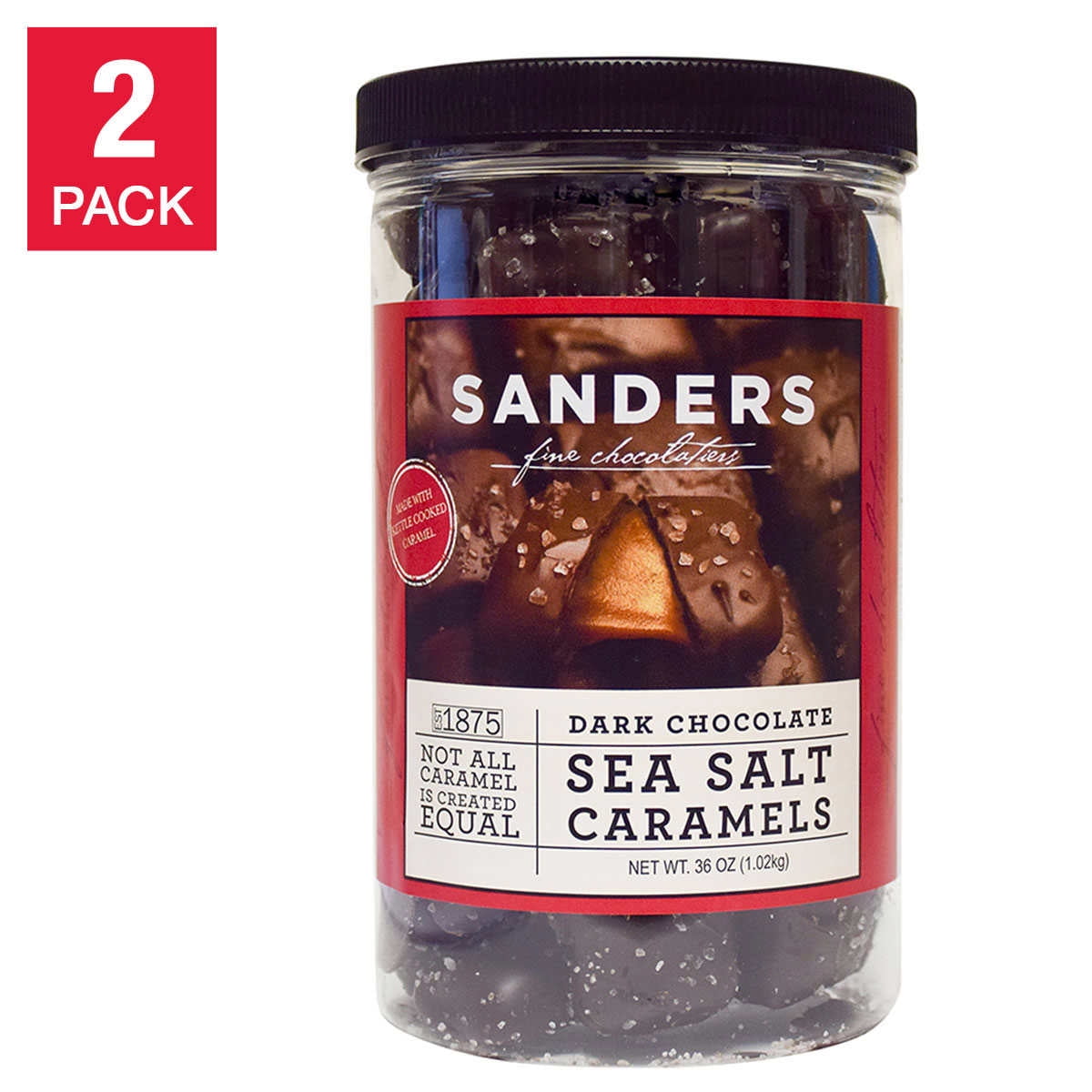 Sanders Dark Chocolate Sea Salt Caramels 36 oz., 2pack