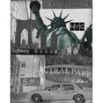 thumbnail image 2 of Stevens, Carole 15x18 Gold Ornate Wood Framed with Double Matting Museum Art Print Titled - All About NY 2, 2 of 4
