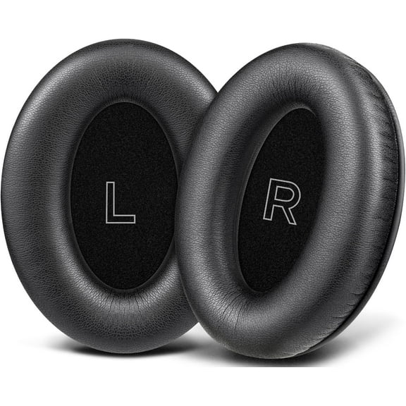 SOULWIT Replacement Ear Pads for Bose A30 Aviation Headset, Earpads Cushions with Soft Protein Leather, High-Density Noise Isolation Foam - Black