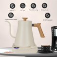 thumbnail image 2 of TanChihl Electric Gooseneck Kettle 304 Stainless Steel Electric Tea Kettle Temperature Control Pour-Over Coffee and Tea Pot 0.9L Quick Heating Hot Wa, 2 of 5