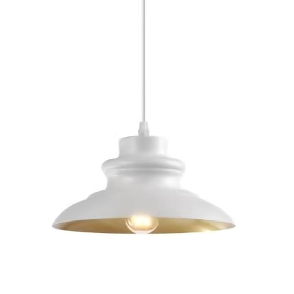 Modern Pendant Light with Adjustable Length,Matte White Rust Resistant Finish for Kitchen Island Dining Room