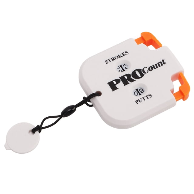 Golf Score Counter One Touch Reset Double Handheld Mini Stroke Counter for Outdoor ScorekeeperWhite Orange,