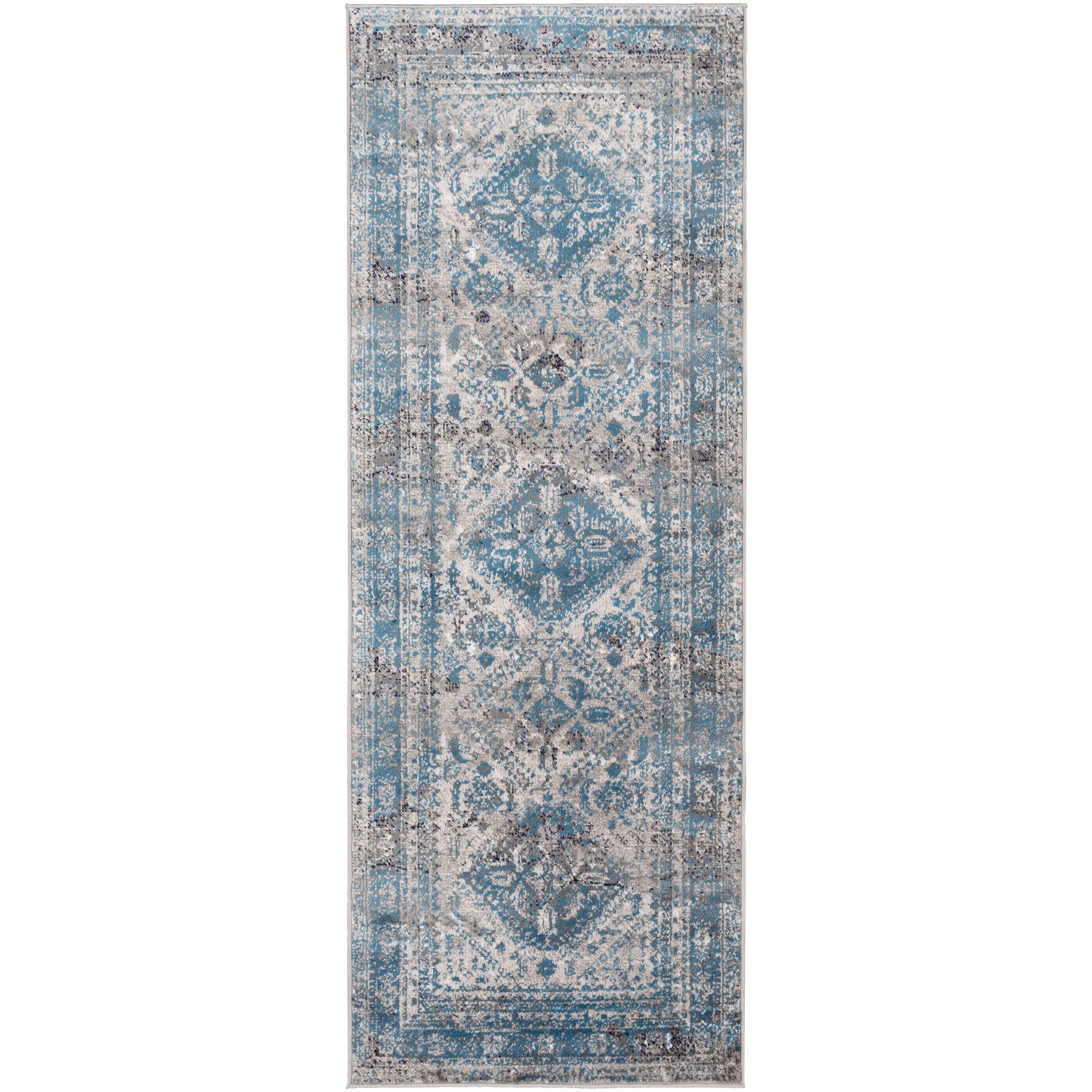 Artistic Weavers  Blue/Gray 2'6" x 10' Traditional Runner Area Rug