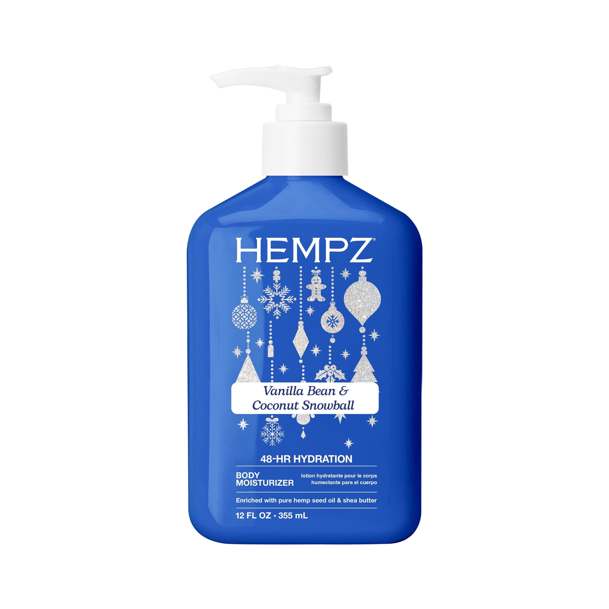 Hempz Limited-Edition Vanilla Bean & Coconut Snowball Moisturizing Body Lotion, 12 fluid ounces
