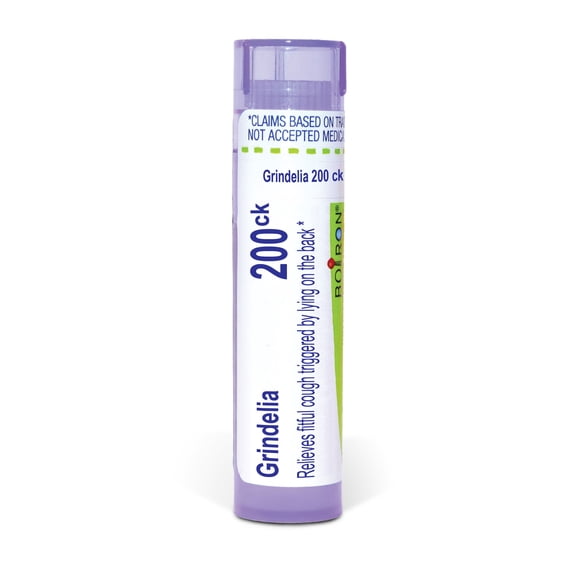 Boiron Grindelia 200CK, Homeopathic Medicine for Fitful Cough Triggered By Lying On The Back, 80 Pellets