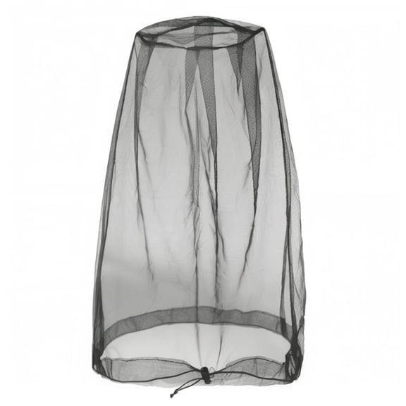 MISSMILE 2 Pieces Mosquito Head Net with Hood, Unisex Face Neck Fly Netting Hood, Breathable Mesh Mosquito Net for Outdoor Activities, Black