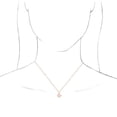 thumbnail image 3 of Auriga Fine Jewelry 14K Rose Gold Initial M Dangle 18" Necklace for Women, 3 of 5