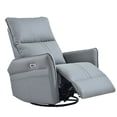 thumbnail image 4 of Power Swivel Rocker Recliner Chair for Adults, 270° Swivel Rocking Recliner Chair,Electric Small Recliners for Small Spaces, Single Sofa Recliner for Living Room, Bedroom,RV (Blue-gray), 4 of 7