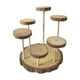 thumbnail image 2 of Expositor de madera con soporte de exhibición, vitrina, estante de exhibición multifunción de varios niveles 6 plataformas, 2 of 9