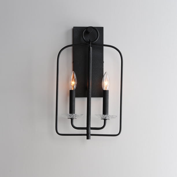 Maxim Symphony 2-Light Wall Sconce - Oil Rubbed Bronze With Screen Amber Or Vanilla Glass, Dimmable