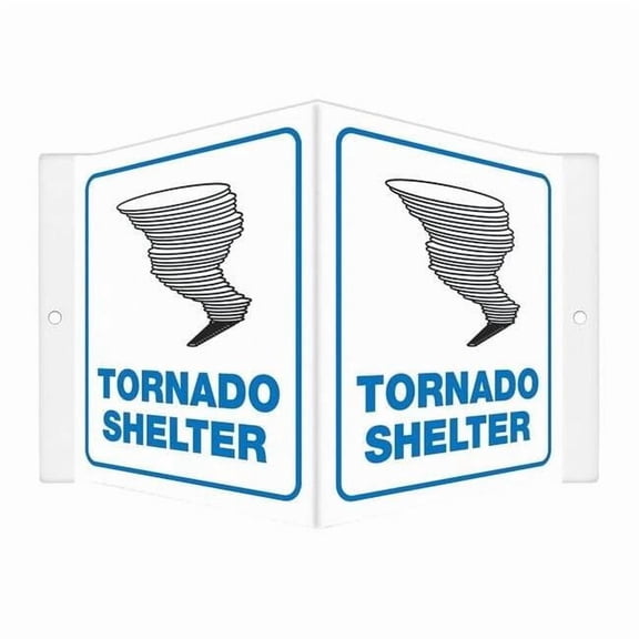 TORNADO SHELTER, 8 1/2 in W x 6 in H, V-Shape Projection, PETG, 480Y88