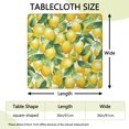 thumbnail image 2 of Yellow Lemon Fruit Leaves White Pattern Square Fitted Tablecloth with Elastic Edge,Square Table Cover,Washable Elastic Table Cover for Home Kitchen Party Decor 36"x36", 2 of 6