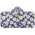 thumbnail image 5 of Yayeee Kids Hooded Towel with Hand Pockets Beach Soft Absorbent Bath Wrap 50 x 23.5 inch, Retro Daisy Pattern, 5 of 5