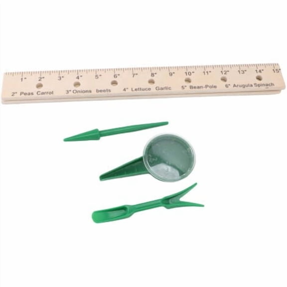30 Inch Foldable Plant Spacing Ruler with Dibbler and Transplanting Clip