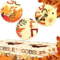 thumbnail image 6 of 3 Pack Fall Thanksgiving Tablecloths 51x87in, Turkey Gobble Pumpkin Rectangle Plastic Table Cover for Fall Thanksgiving Harvest Party Decorations, 6 of 7