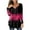 Hot Pink, variant on Ikevan Womens Tunic Shirt Casual Long Sleeve Open Button Round Neck Loose Fit Pleated Blouse Tops