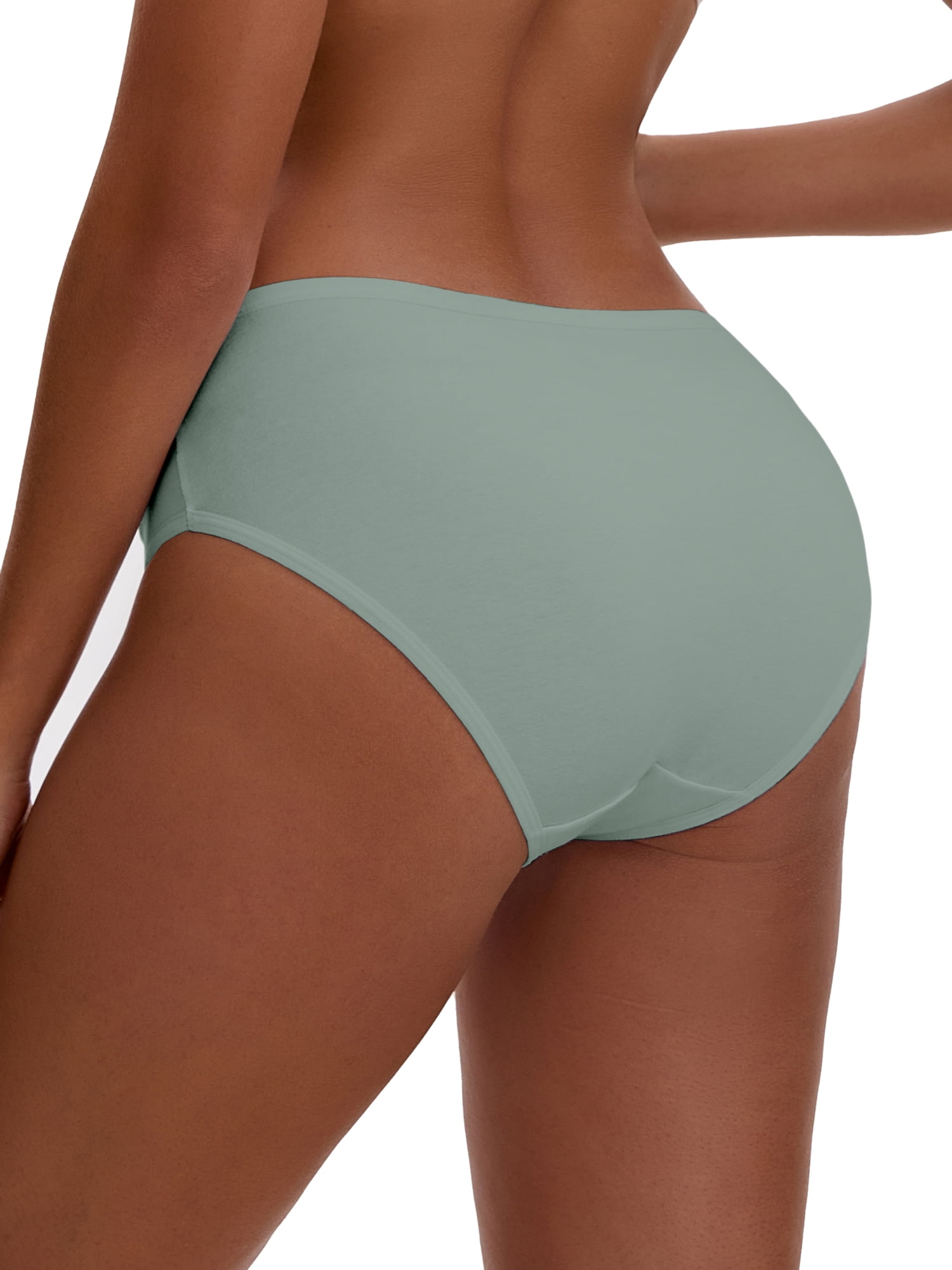 Unique Bargains Women's Cotton Mid-Waisted Full Coverage Briefs M Blue