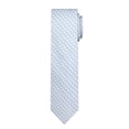 thumbnail image 2 of Jacob Alexander Men's Woven Zig Zag Pattern Slim 2.5 inch Width Neck Tie - White Light Blue, 2 of 7