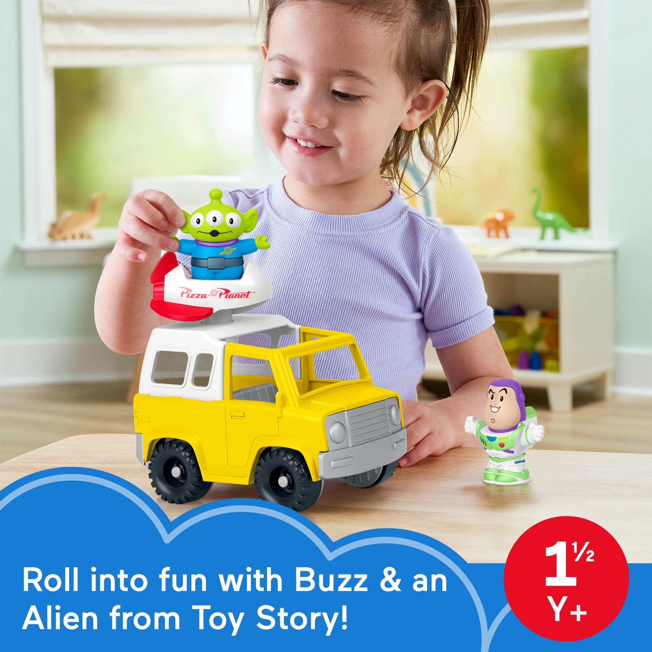 Fisher-Price Little People Disney & Pixar Toy Story Pizza Planet Truck & Buzz Lightyear Toy