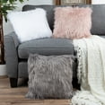 thumbnail image 5 of Lavish Home 18' Plush Pillow Luxury Square Accent Pillow Insert and Shag Glam Cover Set, 5 of 6
