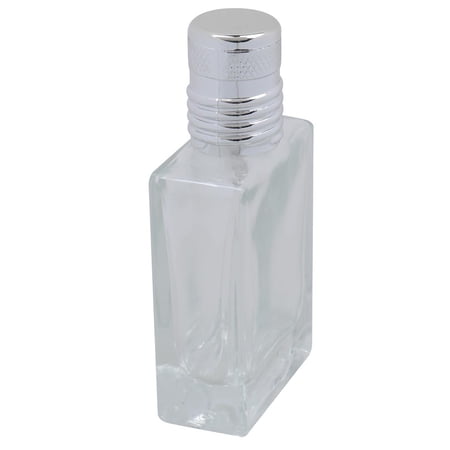 30ml Portable Clear Glass Perfume Bottle with and Lid, Empty Cosmetic Container for Travel