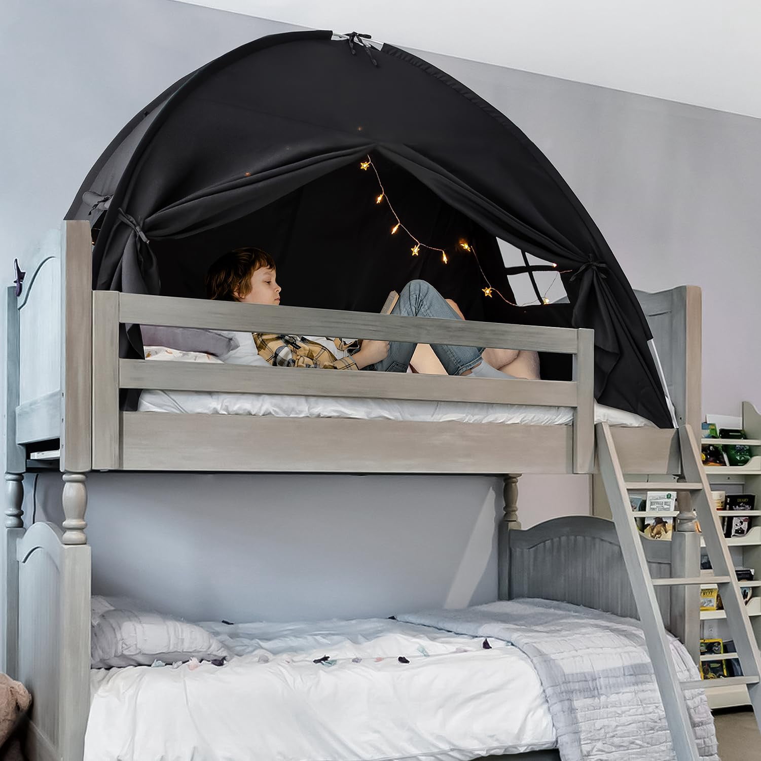 Full Size Bed Bunk Tents Dream Tent On Space Blackout Sleeping Indoor Floor Portable Drafty Playhouse For Girl Birthday House Gift