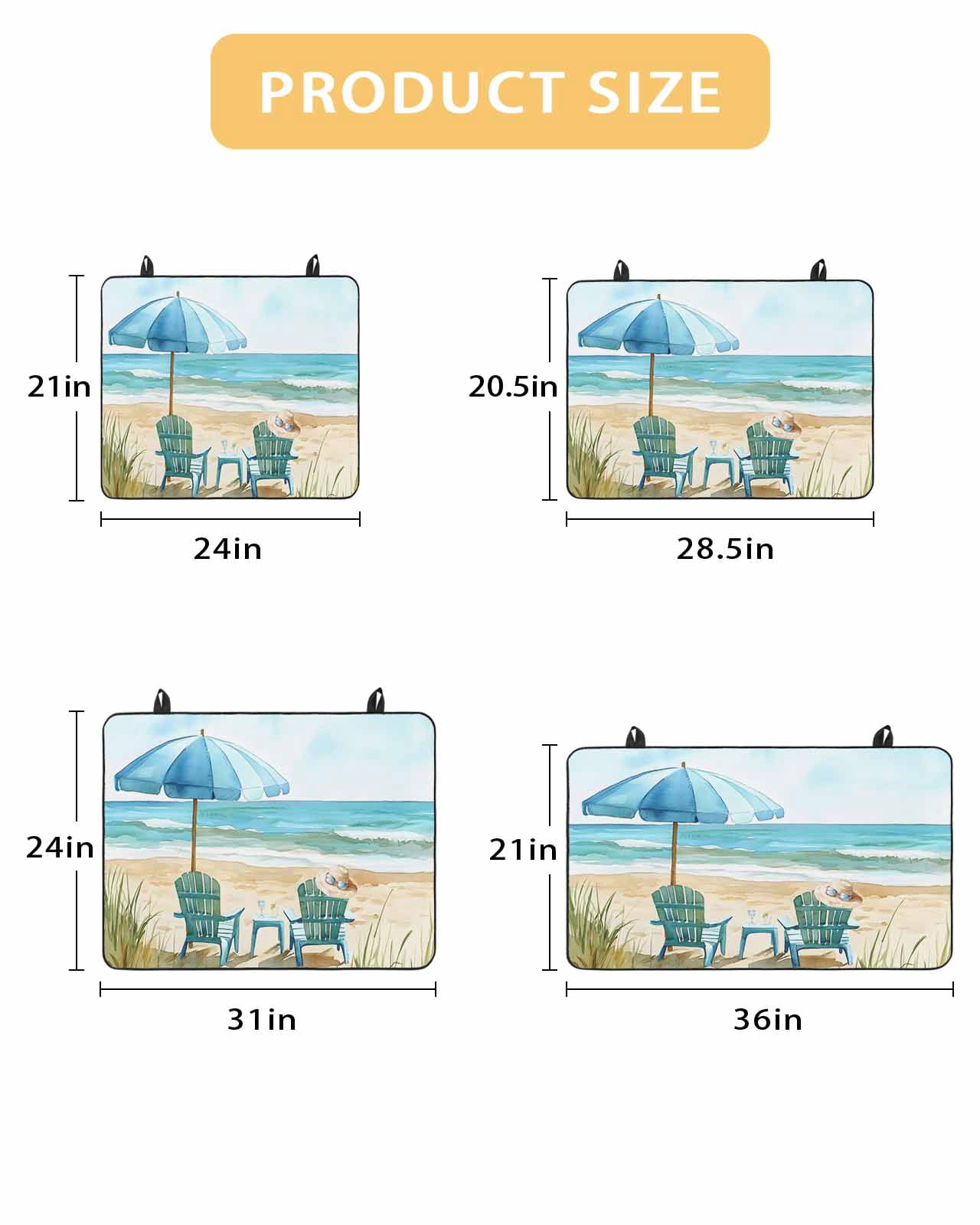 nqOlkjepod Large Induction Cooktop Protector Mat 24"x21", Teal Summer Beach Stove Top Covers for Electric Stove, Coastal Vintage Leisure Ocean Stove Burner Cover Mats, Glass Top Stove Cover