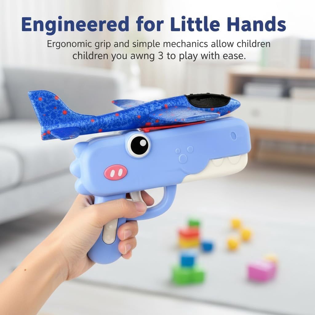Dinosaur Foam Glider Launcher Toy Model, 2026 New Foam Glider Plane with Airplane Launcher, Lovely Outdoor Flying Model for Park, Perfect Dinosaur Foam Glider Airplane