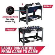 MD Sports 2-in-1 Combo Billiard and Foosball Game Table, (48 x 23)