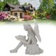 thumbnail image 4 of Las estatuillas del jardín material de la resina de la estatua del jardín del ángel disfrutan del diseño solar de DIY para al aire libre, 4 of 8