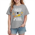 thumbnail image 2 of ATOGUTA Girls T-Shirts Crew Neck Short Sleeve Basic Tees Casual Summer Tops Gray, Size 3T-10, 2 of 6