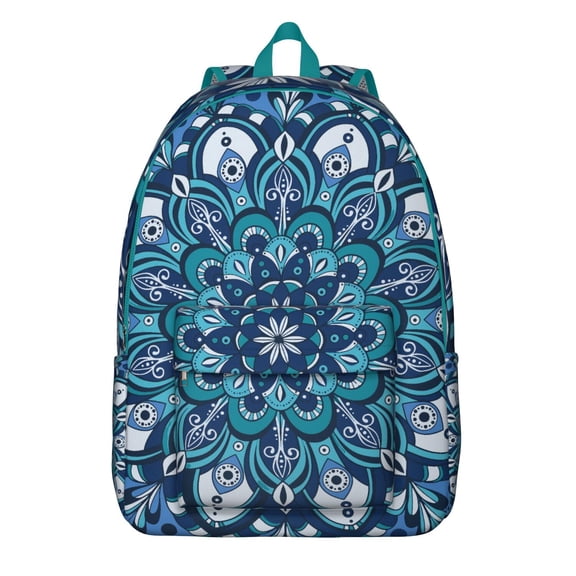 Boho Waterproof Laptop Backpack for Women, Lightweight College School Bag with Multi Pockets, Vintage Tribal Travel Daypack