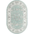 thumbnail image 2 of Rugs.com Aurelia Collection Rug – 5' x 8' Oval Aqua Medium-Pile Rug Perfect For Living Rooms, Large Dining Rooms, Open Floorplans, 2 of 4