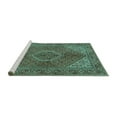 thumbnail image 2 of Ahgly Company Machine Washable Indoor Rectangle Persian Turquoise Blue Traditional Area Rugs, 3' x 5', 2 of 4