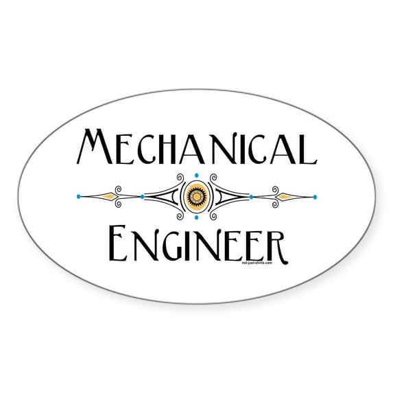 CafePress - Mechanical Engineer Line Oval Sticker - Sticker (Oval)