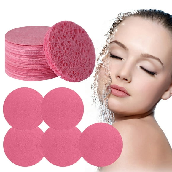 50PC Turmeric Cleansing Face Pads, Natural Compressed Facial Sponges for Exfoliating and Cleansing, Effective Makeup Residue Removal, Skin Exfoliator for Healthy Glow Clearance Sales Today Deals Prime