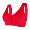 thumbnail image 1 of GDREDA Women's Wireless Bra Women's Comfortable And Sexy Transparent Shoulder Strap Cordless Backless Spongeless With Convertible Shoulder Straps Red,46, 1 of 5