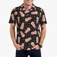 thumbnail image 3 of Balery Popcorn Printed Men’s Short Sleeve Polo Shirt, Midweight Men's Shirt,Golf Polo shirts -3X-Large, 3 of 9