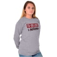 thumbnail image 4 of Funny Lazy To Do List Nothing Joke Plus Size Long Sleeve Graphic Tee Shirt Brisco Brands 2X, 4 of 5